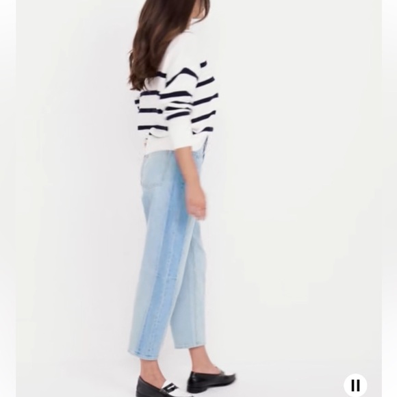 NWT Old Navy Women’s High Rise Barrel Leg Two Tone Jeans Sz 10 - Picture 5 of 8